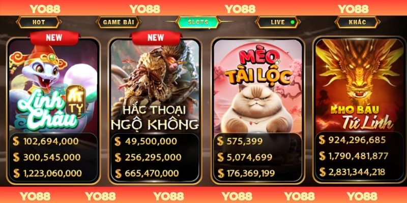 Game nổ hũ được chờ đón với giải jackpot tiền tỷ từ YO88