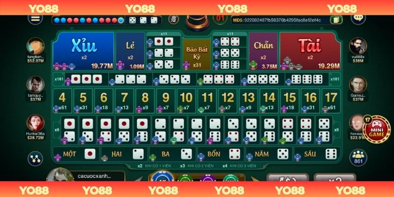 Sicbo đại phú quý hot nhất chỉ có trên cổng game YO88