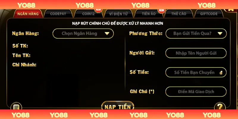 Nạp Tiền Yo88