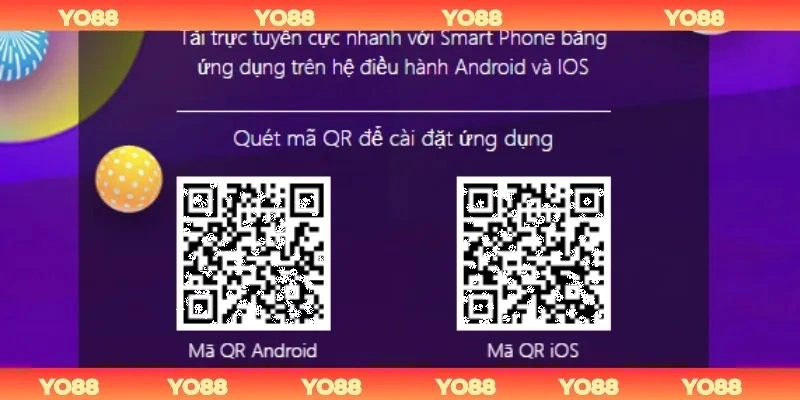 Quét mã QR để tải app YO88 nhanh chóng về thiết bị